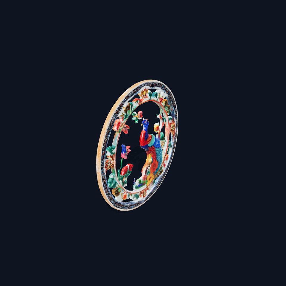 Peacock Porcelain Plate model pack